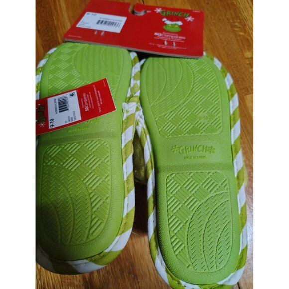 Dr Seuss The Grinch slippers ladies slip-on Christmas  size 9-10 - Picture 3 of 4